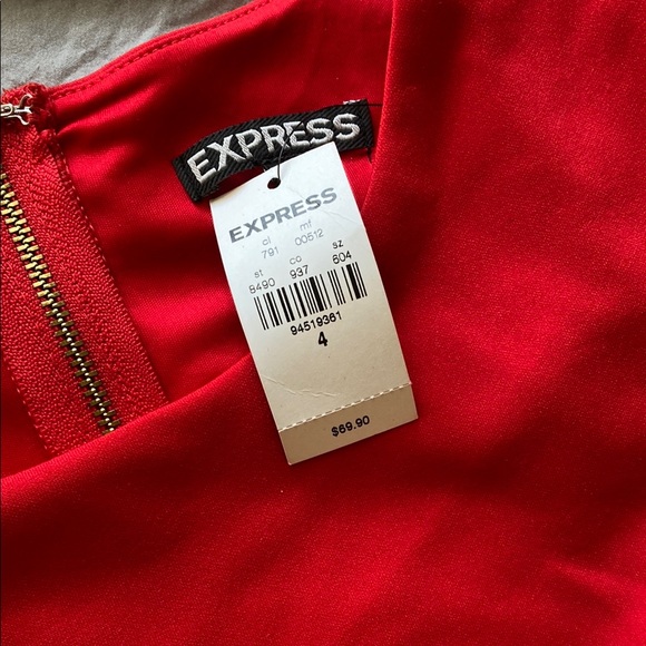 Express Red Knee-Length Dress - Picture 2 of 3